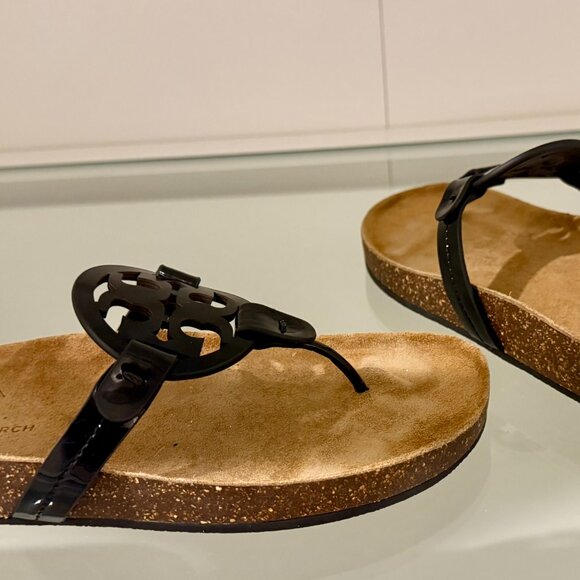 Tory Burch Women's Miller Cloud Thong Sandals BLACK BRAND NEW IN BOX - Picture 5 of 7